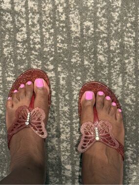 COACH Butterfly Embellished Sandals